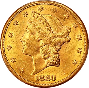 image for: 1880-S $20 PCGS MS61