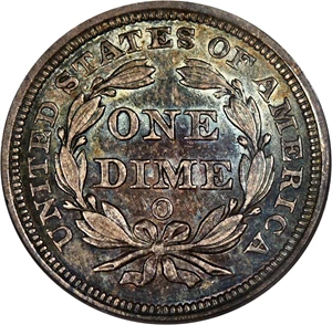 image for: 1858-O 10c PCGS/CAC AU55
