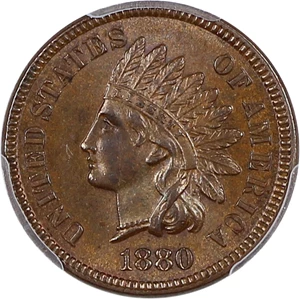 image for: 1880 1c PCGS MS62 BN
