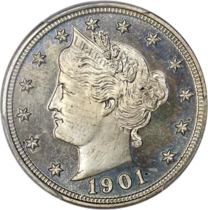 image for: 1901 5c PCGS Proof 64 CAM