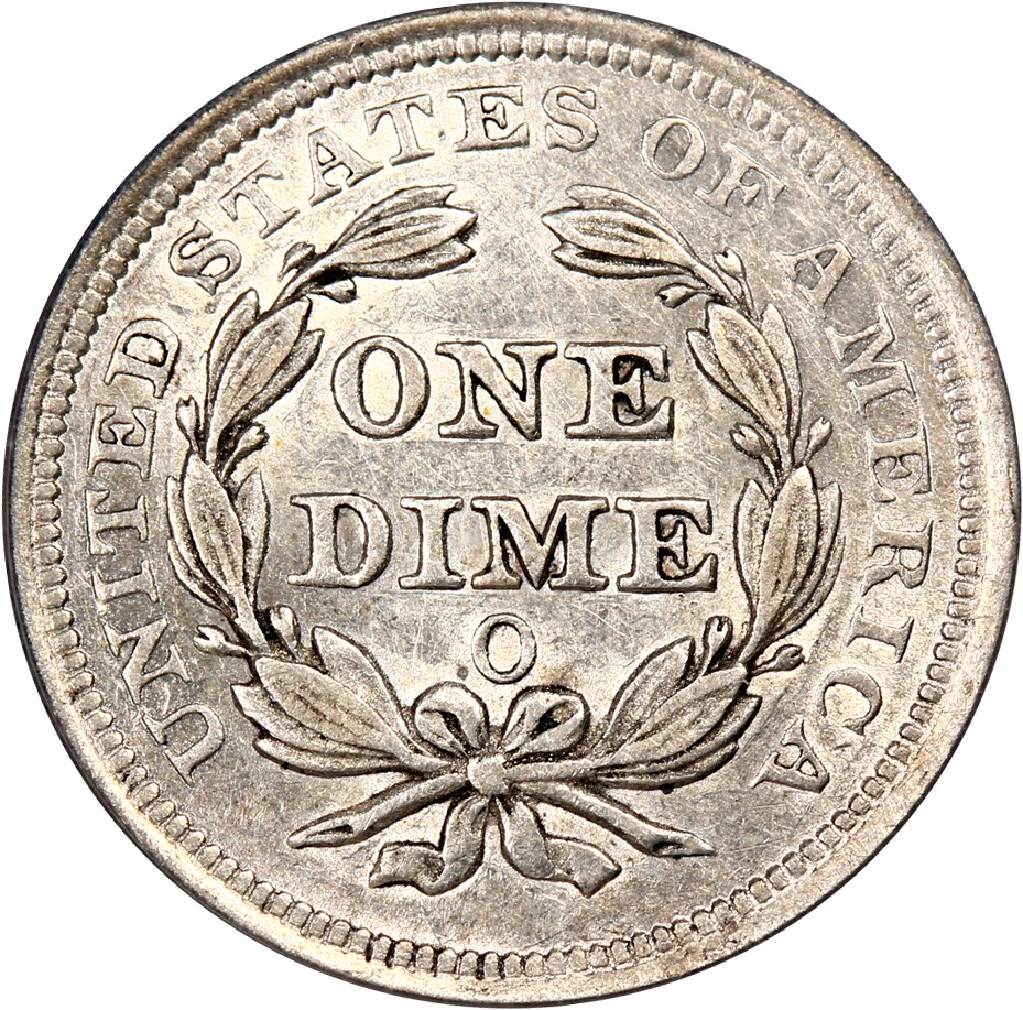 image for: 1854-O 10c PCGS/CAC AU55 (Arrows)