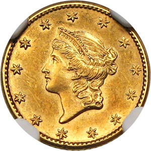 image for: 1849 No L G$1 NGC MS62 (Small Head)