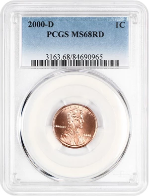 image for: 2000-D 1c PCGS MS68 RD