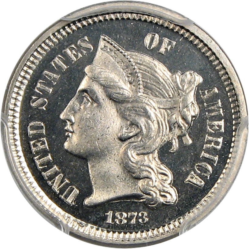 image for: 1873 3cN PCGS Proof 65 CAM (Closed 3)