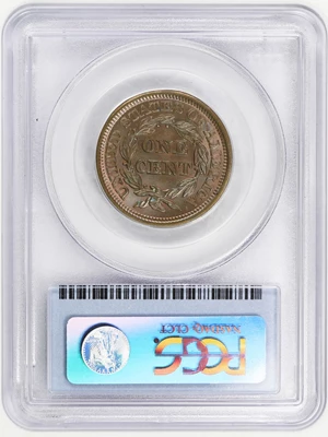image for: 1845 1c PCGS Secure MS65 BN (Newcomb 5)