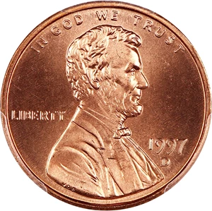 image for: 1997-D 1c PCGS MS68 RD