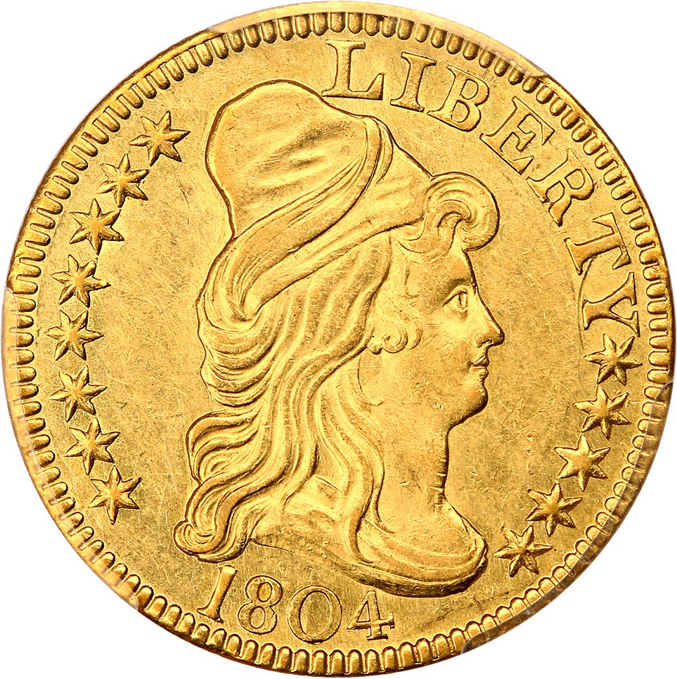 image for: 1804 $5 PCGS/CAC AU55 (Small 8)