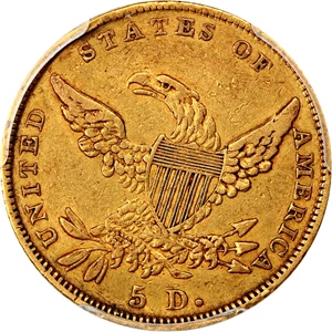 image for: 1838-C $5 PCGS/CAC XF40
