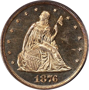image for: 1876 20c PCGS Proof 63
