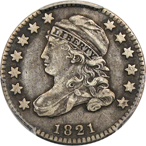 image for: 1821 10c PCGS/CAC VF35 (Small Date)