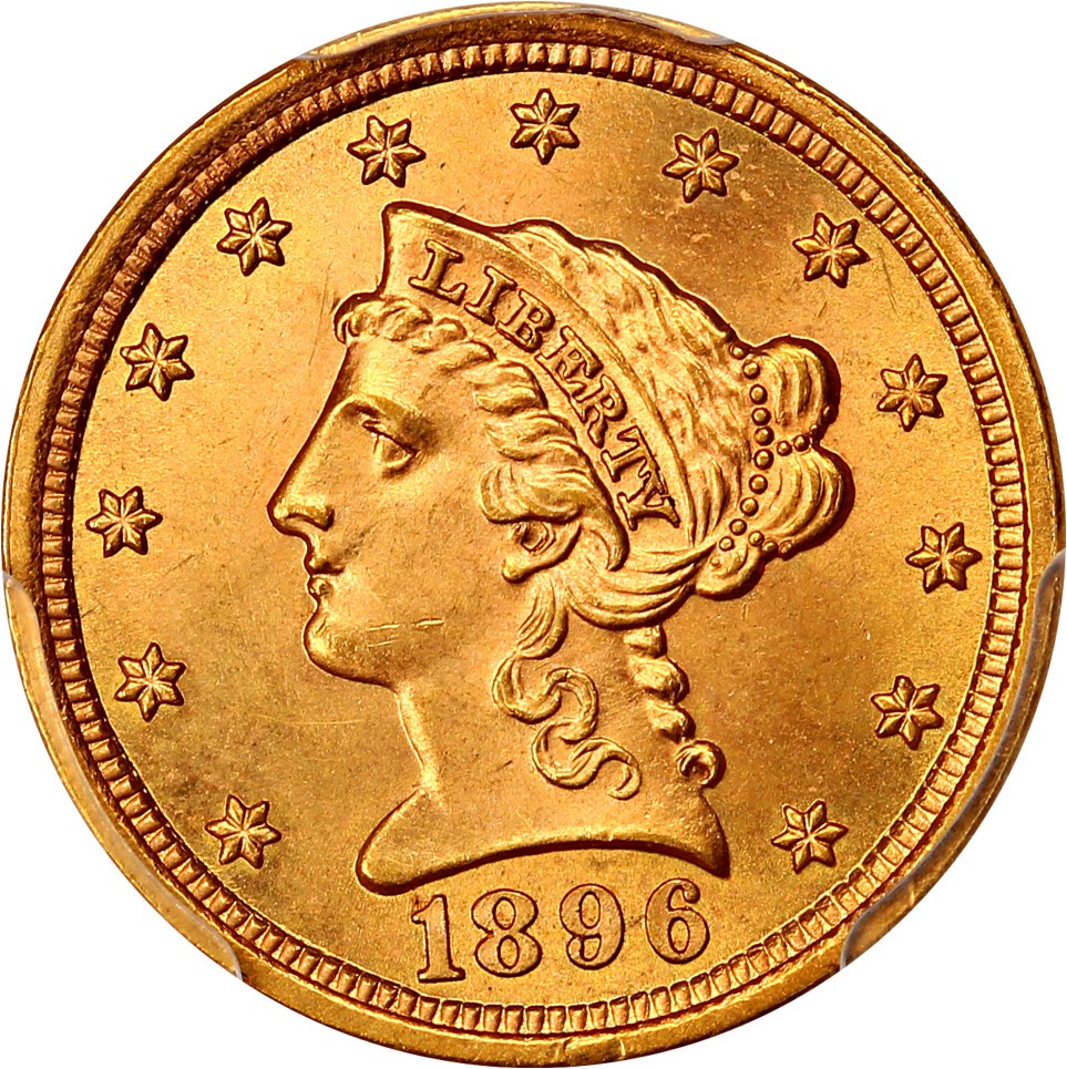 image for: 1896 $2 1/2 PCGS MS66