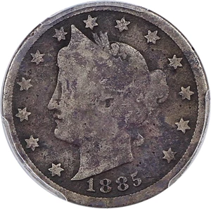 image for: 1885 5c PCGS G Details (Env. Damage)