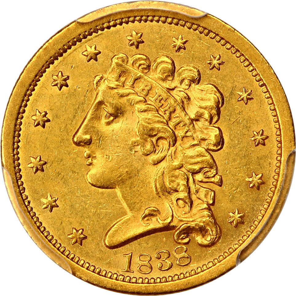 image for: 1838 $2 1/2 PCGS MS61