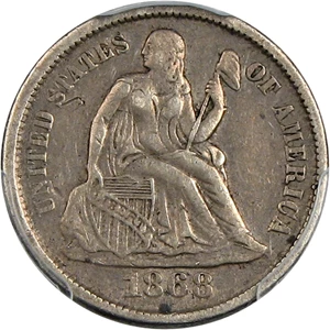 image for: 1868-S 10c PCGS XF40