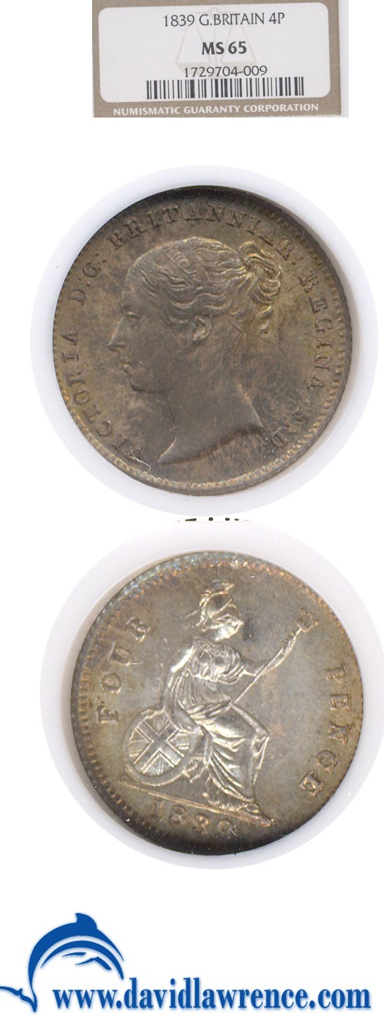 image for: Great Britain: 1839 4P NGC MS65