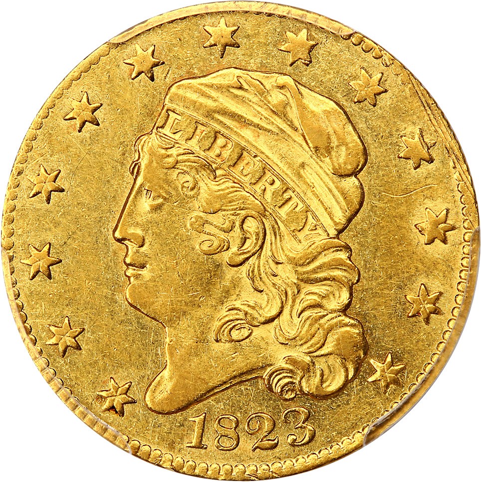 image for: 1823 $5 PCGS AU55