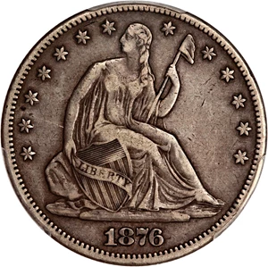 image for: 1876-CC 50c PCGS VF35