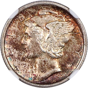 image for: 1920-S 10c NGC AU58