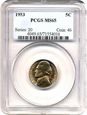 image for: 1953 5c PCGS MS65