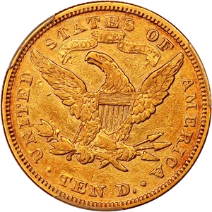 image for: 1876 $10 PCGS VF35