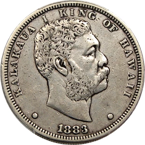 image for: 1883 $1 Hawaii PCGS/CAC XF40