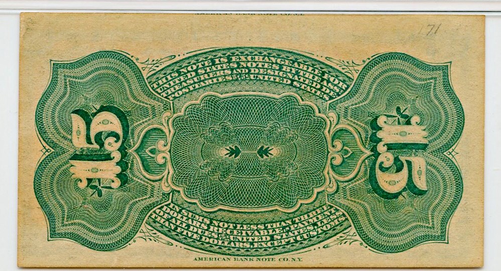 image for: FR. 1267  Bust of Columbia. 15-Cent PMG About Unc 50 (Toned)