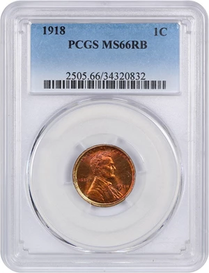 image for: 1918 1c PCGS MS66 RB