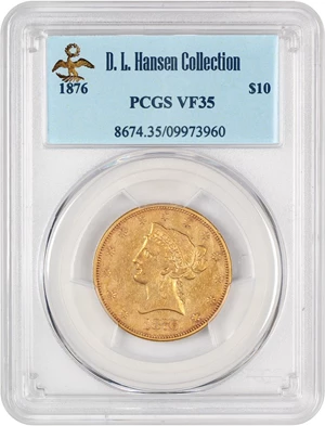 image for: 1876 $10 PCGS VF35