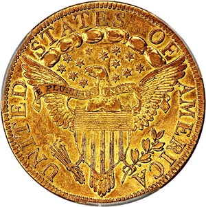 image for: 1797 Large Eagle $10 PCGS/CAC AU50