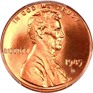 image for: 1985-D 1c PCGS MS68 RD