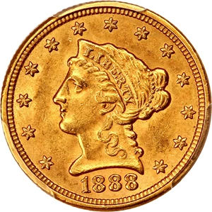 image for: 1888 $2 1/2 PCGS MS63