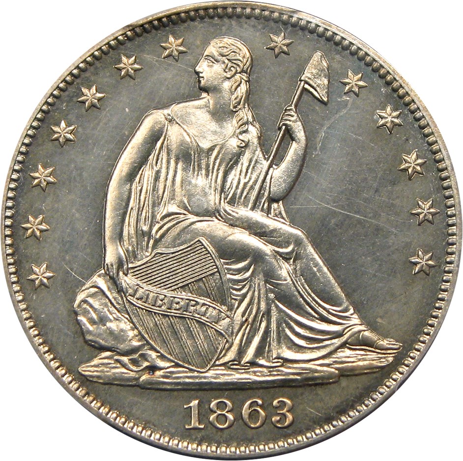 image for: 1863 50c PCGS Proof 64