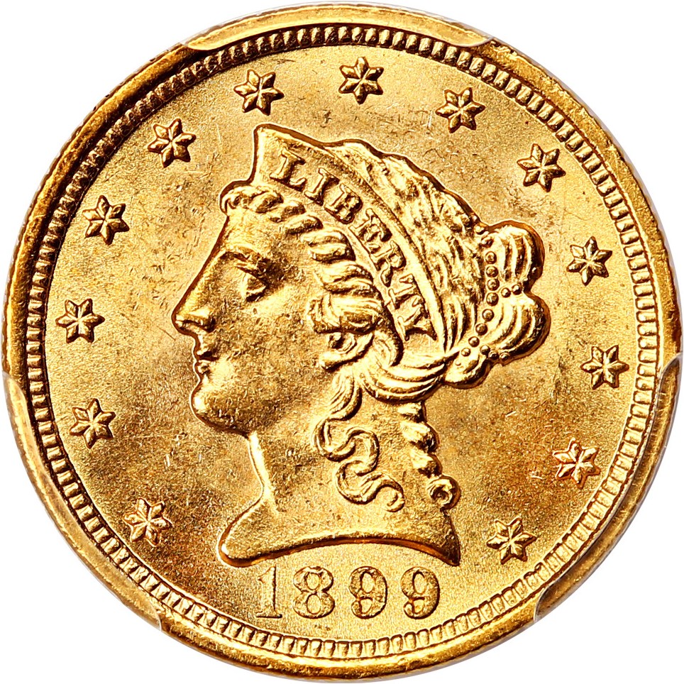 image for: 1899 $2 1/2 PCGS MS65