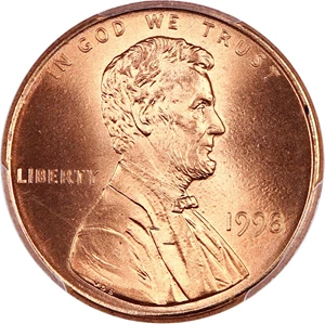 image for: 1998 1c PCGS MS68 RD