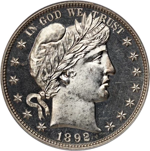 image for: 1892 50c PCGS Proof 64
