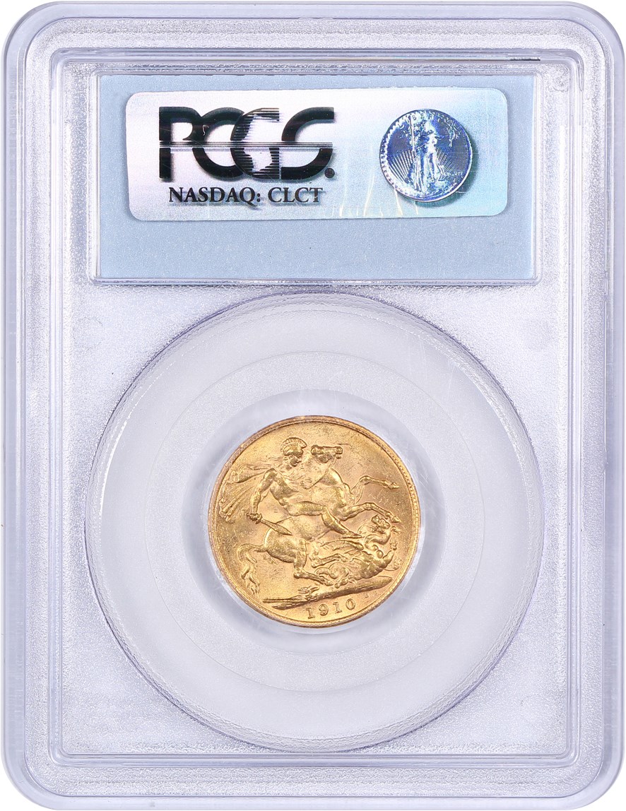image for: Great Britain: 1910 Sovereign PCGS MS62