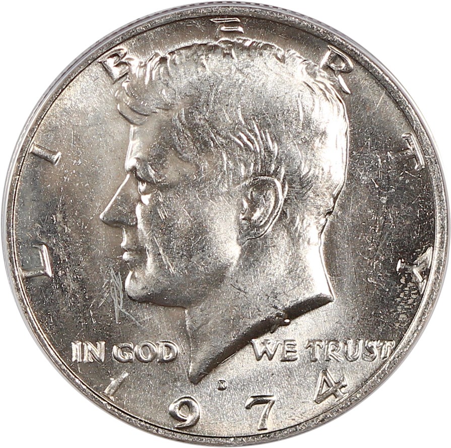 image for: 1974-D 50c ANACS MS64 (Doubled Die Obverse)