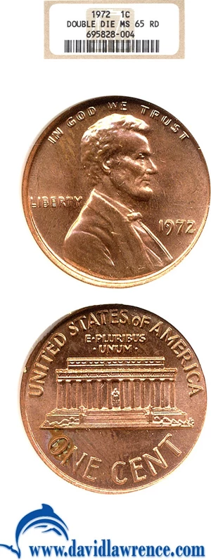 image for: 1972 1c Dbl.Die NGC MS65 RD