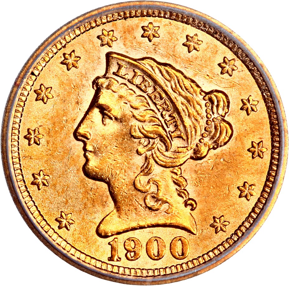 image for: 1900 $2 1/2 ICG AU58