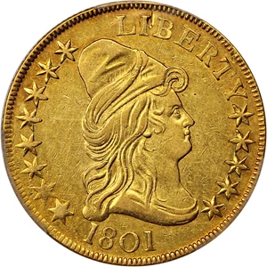 image for: 1801 $10 PCGS AU50