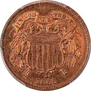 image for: 1869 2c PCGS/CAC Proof 65 RB