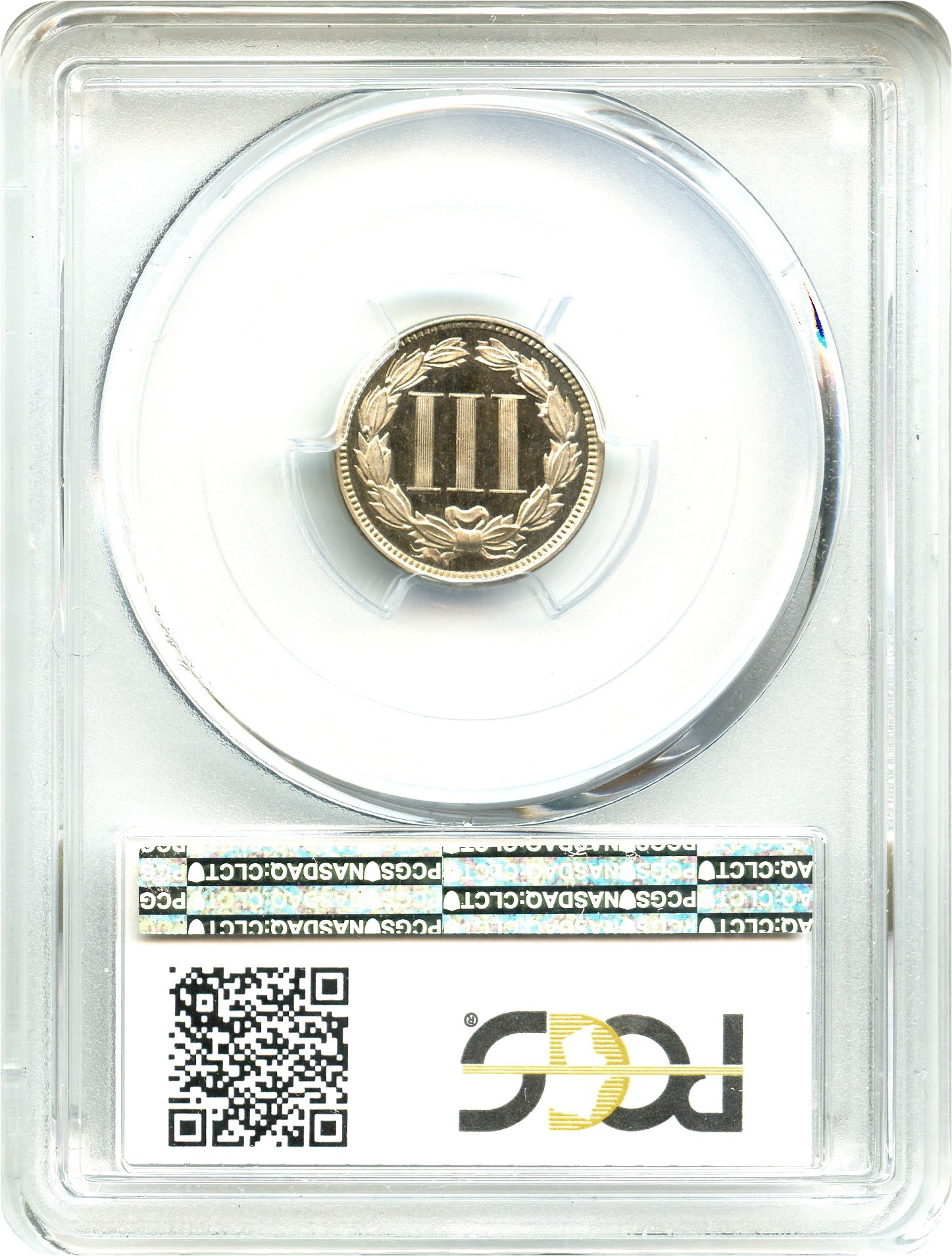 image for: 1865 3cN PCGS/CAC Proof 66+ DCAM