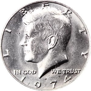 image for: 1974-D 50c ANACS MS65 (Doubled Die Obverse)