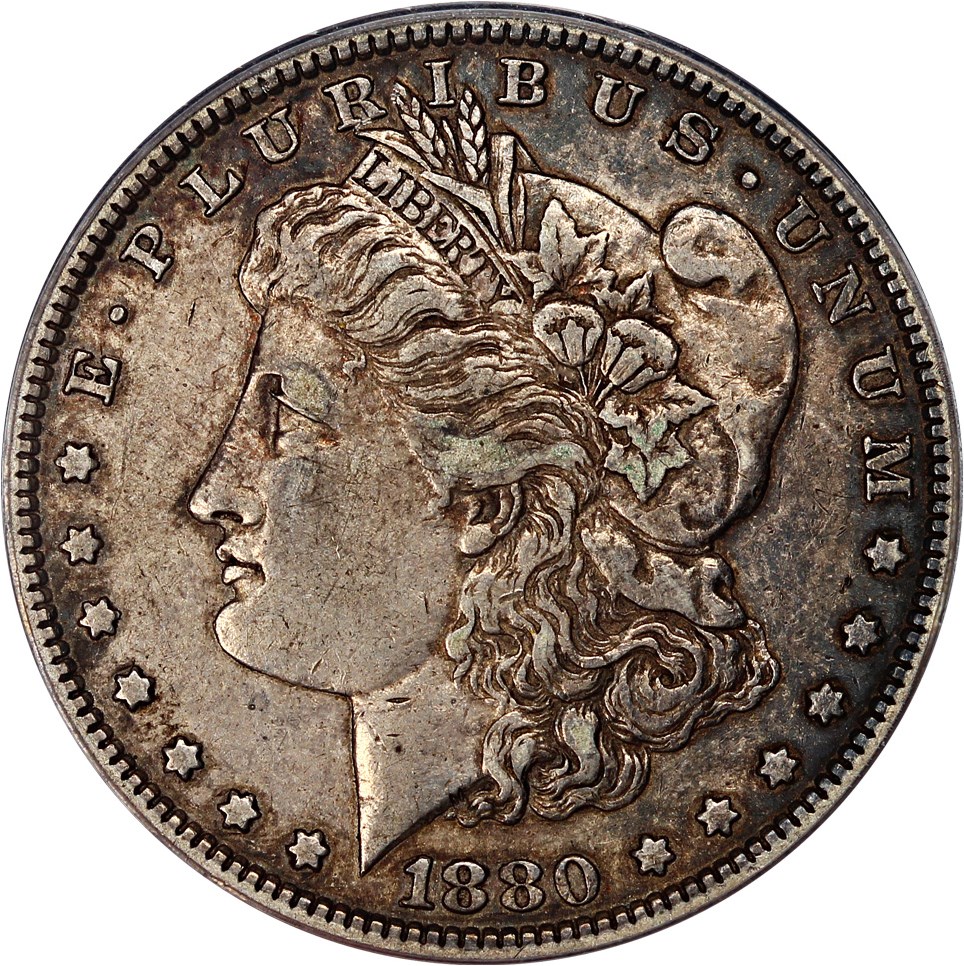 image for: Top 100 VAM: 1880 $1 PCGS/CAC XF40 (VAM-23, 80/79)