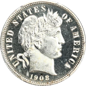 image for: 1908 10c PCGS Proof 65