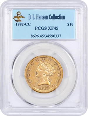 image for: 1882-CC $10 PCGS XF45