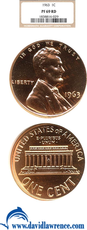 image for: 1963 1c NGC Proof 69 RD