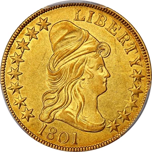 image for: 1801 $10 PCGS AU50