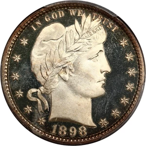 image for: 1898 25c PCGS Proof 66+ DCAM ex: D.L. Hansen