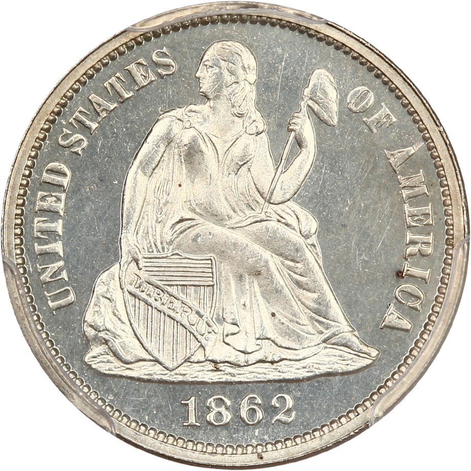 image for: 1862 10c PCGS Proof 64